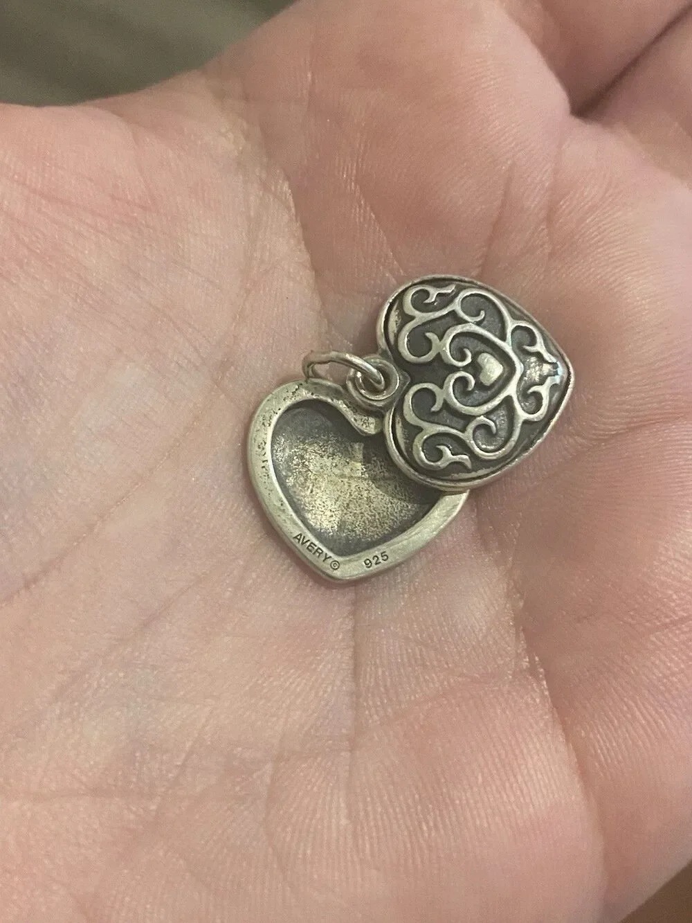 James Avery Ornate Heart Swivel Locket Charm